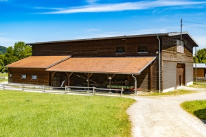 Holzlagerhalle mit Feuerwehrmuseum