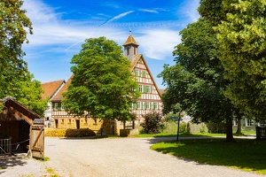 Dorfplatz des Hohenloher Dorfes